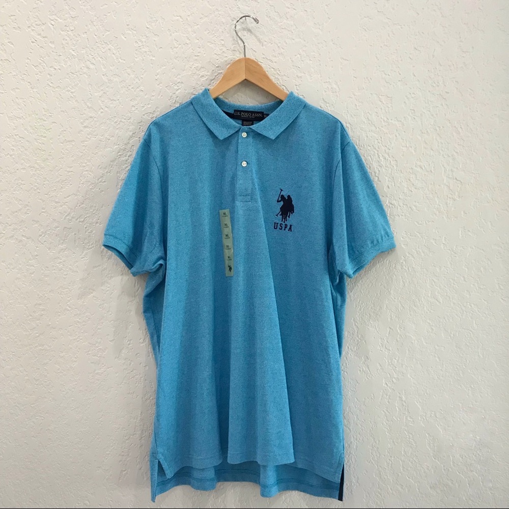 USPA Aqua Blue Polo Shirt